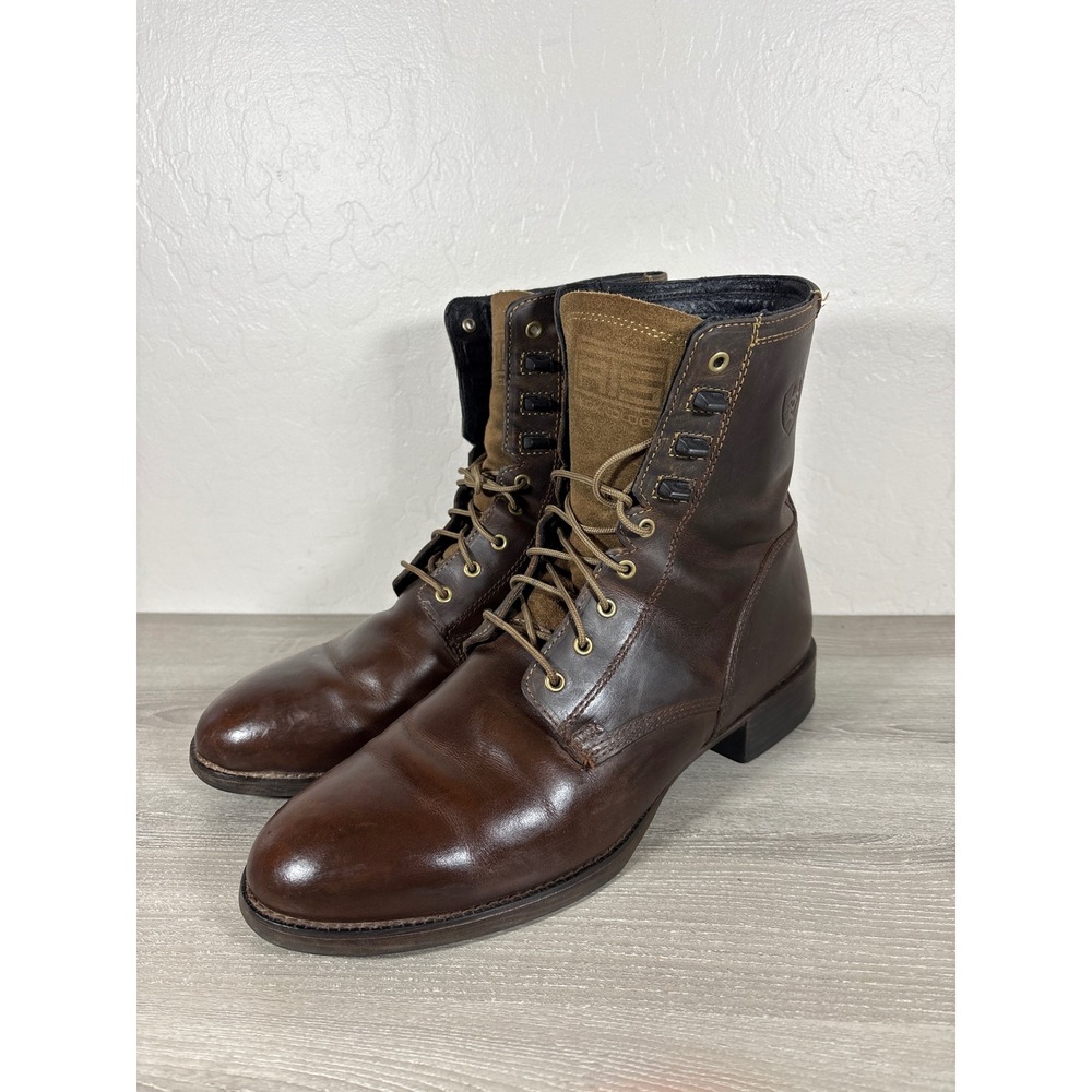 Ariat Heritage Boots Mens US 13 D Brown Leather Kiltie Distressed Lace Up 32525